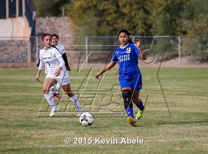 Thumbnail 3 in Safford vs Desert Edge (PCDS Girls Soccer Desert Classic) photogallery.