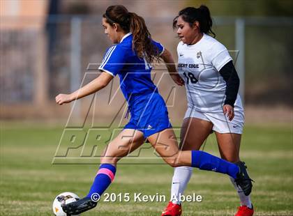 Thumbnail 3 in Safford vs Desert Edge (PCDS Girls Soccer Desert Classic) photogallery.