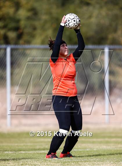 Thumbnail 3 in Safford vs Desert Edge (PCDS Girls Soccer Desert Classic) photogallery.