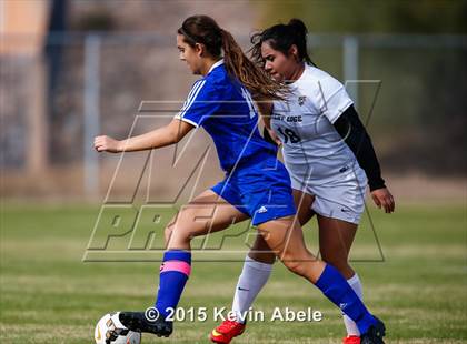 Thumbnail 2 in Safford vs Desert Edge (PCDS Girls Soccer Desert Classic) photogallery.