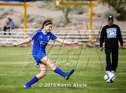 Thumbnail 3 in Safford vs Desert Edge (PCDS Girls Soccer Desert Classic) photogallery.