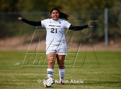 Thumbnail 2 in Safford vs Desert Edge (PCDS Girls Soccer Desert Classic) photogallery.