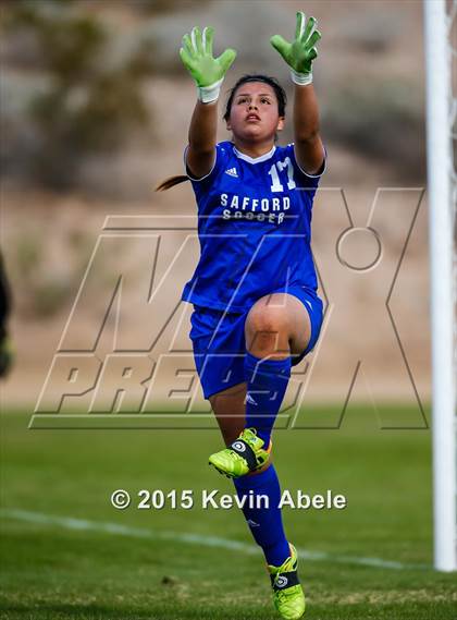 Thumbnail 3 in Safford vs Desert Edge (PCDS Girls Soccer Desert Classic) photogallery.