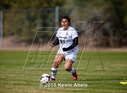 Thumbnail 2 in Safford vs Desert Edge (PCDS Girls Soccer Desert Classic) photogallery.