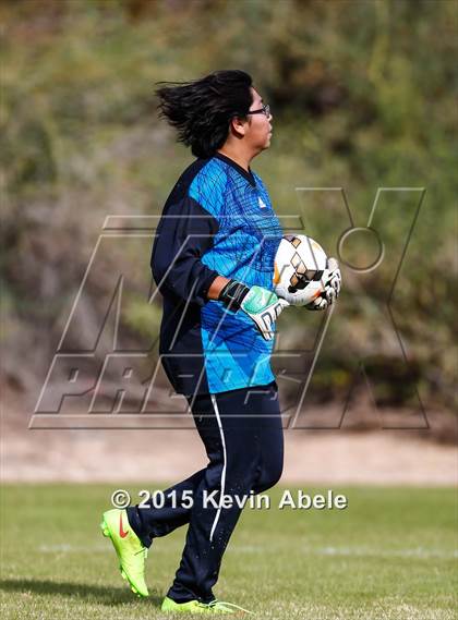 Thumbnail 2 in Safford vs Desert Edge (PCDS Girls Soccer Desert Classic) photogallery.