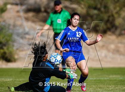 Thumbnail 3 in Safford vs Desert Edge (PCDS Girls Soccer Desert Classic) photogallery.