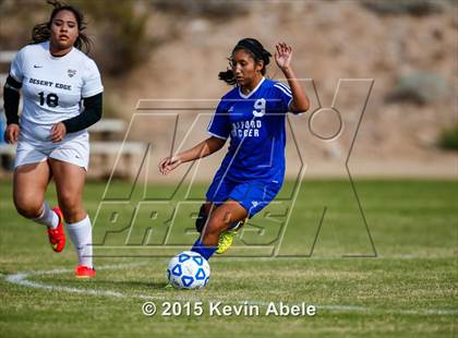 Thumbnail 2 in Safford vs Desert Edge (PCDS Girls Soccer Desert Classic) photogallery.