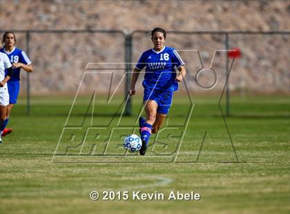 Thumbnail 3 in Safford vs Desert Edge (PCDS Girls Soccer Desert Classic) photogallery.