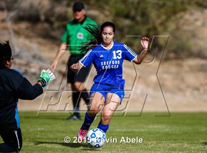Thumbnail 1 in Safford vs Desert Edge (PCDS Girls Soccer Desert Classic) photogallery.