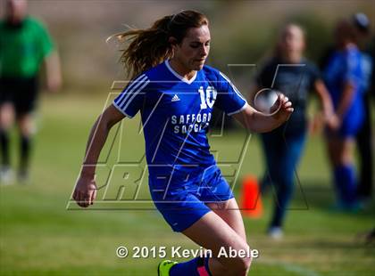 Thumbnail 3 in Safford vs Desert Edge (PCDS Girls Soccer Desert Classic) photogallery.