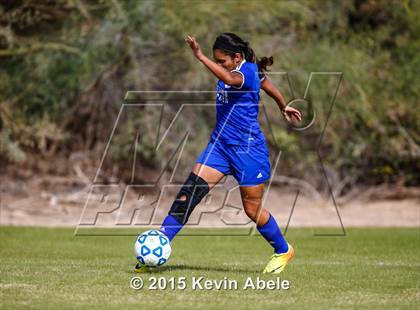 Thumbnail 3 in Safford vs Desert Edge (PCDS Girls Soccer Desert Classic) photogallery.