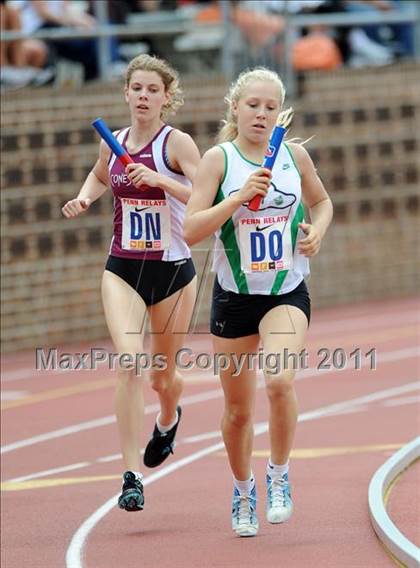 Thumbnail 2 in 117th Penn Relays (Girls 4x800 Large Schools Event 106) photogallery.