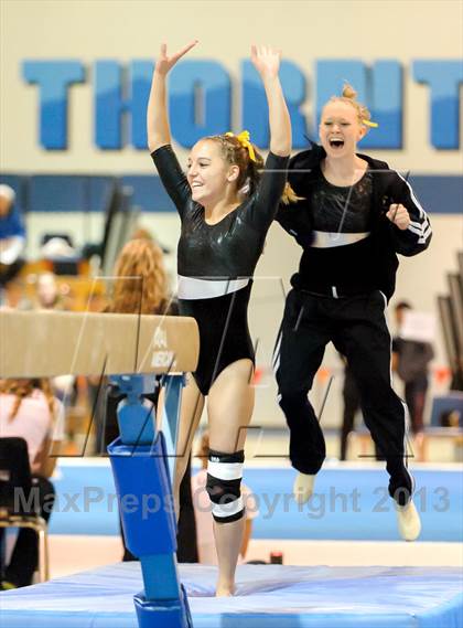Thumbnail 1 in CHSAA 4A State Gymnastics Championships photogallery.