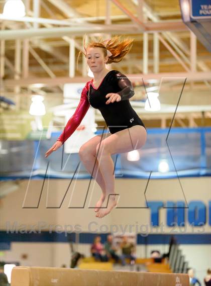 Thumbnail 3 in CHSAA 4A State Gymnastics Championships photogallery.
