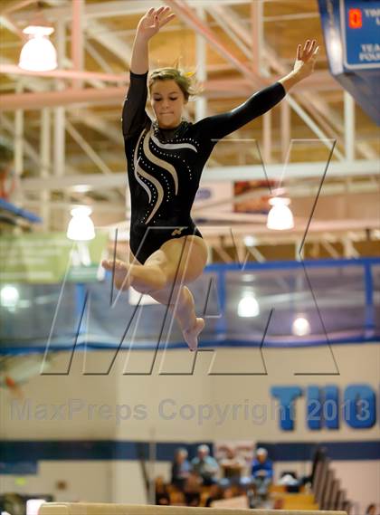 Thumbnail 1 in CHSAA 4A State Gymnastics Championships photogallery.