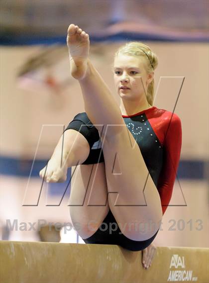 Thumbnail 3 in CHSAA 4A State Gymnastics Championships photogallery.