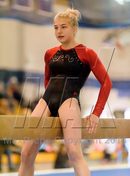 Thumbnail 3 in CHSAA 4A State Gymnastics Championships photogallery.