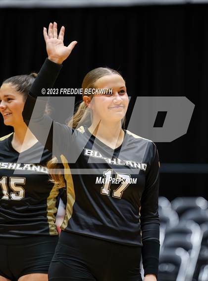 Thumbnail 3 in Gunter vs. Bushland (UIL 3A Volleyball Final) photogallery.