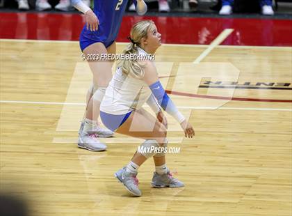 Thumbnail 3 in Gunter vs. Bushland (UIL 3A Volleyball Final) photogallery.