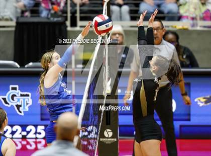 Thumbnail 3 in Gunter vs. Bushland (UIL 3A Volleyball Final) photogallery.