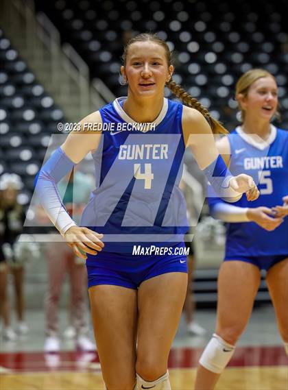 Thumbnail 1 in Gunter vs. Bushland (UIL 3A Volleyball Final) photogallery.