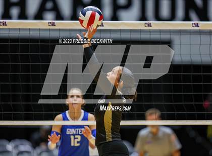 Thumbnail 1 in Gunter vs. Bushland (UIL 3A Volleyball Final) photogallery.