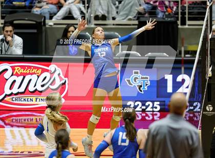 Thumbnail 1 in Gunter vs. Bushland (UIL 3A Volleyball Final) photogallery.