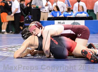 Thumbnail 3 in NCHSAA Individual Wrestling 3A Quarterfinals photogallery.