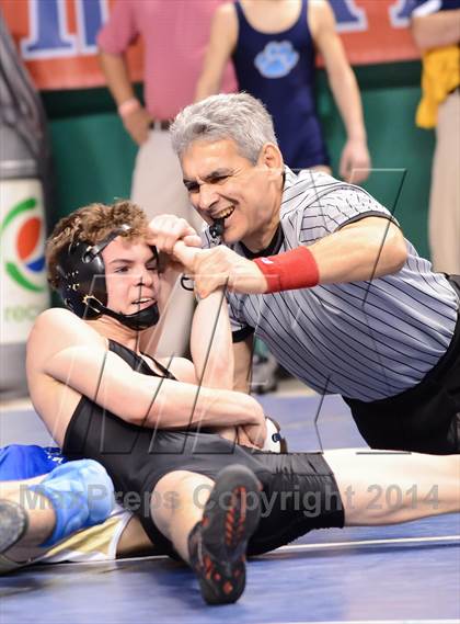 Thumbnail 1 in NCHSAA Individual Wrestling 3A Quarterfinals photogallery.