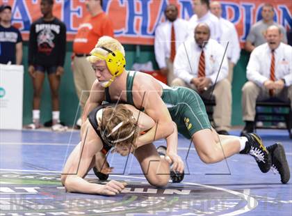 Thumbnail 3 in NCHSAA Individual Wrestling 3A Quarterfinals photogallery.