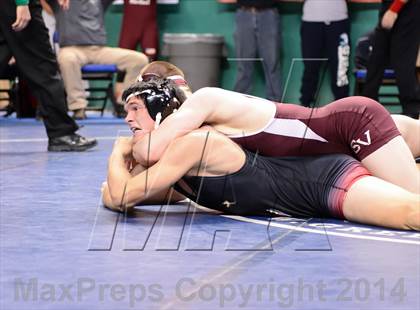 Thumbnail 1 in NCHSAA Individual Wrestling 3A Quarterfinals photogallery.