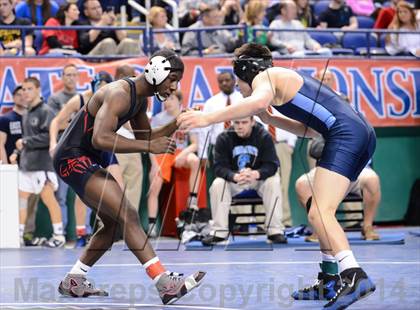 Thumbnail 3 in NCHSAA Individual Wrestling 3A Quarterfinals photogallery.