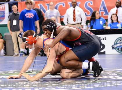 Thumbnail 1 in NCHSAA Individual Wrestling 3A Quarterfinals photogallery.