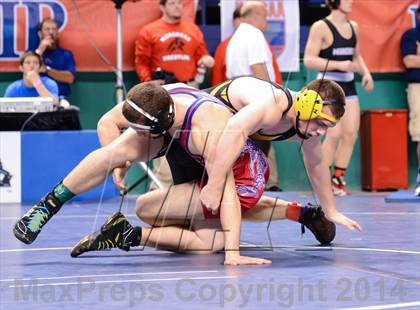 Thumbnail 2 in NCHSAA Individual Wrestling 3A Quarterfinals photogallery.