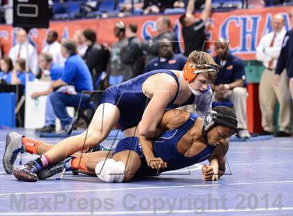 Thumbnail 1 in NCHSAA Individual Wrestling 3A Quarterfinals photogallery.
