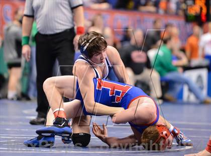 Thumbnail 2 in NCHSAA Individual Wrestling 3A Quarterfinals photogallery.