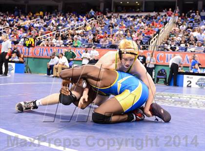 Thumbnail 3 in NCHSAA Individual Wrestling 3A Quarterfinals photogallery.