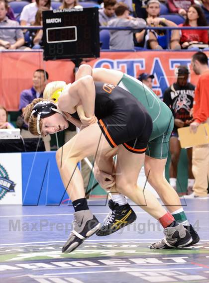 Thumbnail 2 in NCHSAA Individual Wrestling 3A Quarterfinals photogallery.