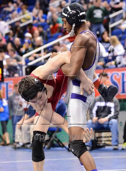 Thumbnail 3 in NCHSAA Individual Wrestling 3A Quarterfinals photogallery.