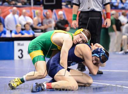 Thumbnail 2 in NCHSAA Individual Wrestling 3A Quarterfinals photogallery.