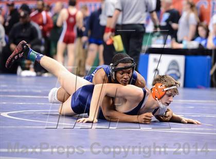 Thumbnail 2 in NCHSAA Individual Wrestling 3A Quarterfinals photogallery.
