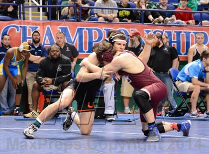 Thumbnail 2 in NCHSAA Individual Wrestling 3A Quarterfinals photogallery.