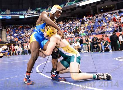 Thumbnail 2 in NCHSAA Individual Wrestling 3A Quarterfinals photogallery.