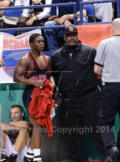 Thumbnail 3 in NCHSAA Individual Wrestling 3A Quarterfinals photogallery.