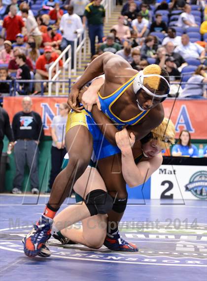 Thumbnail 1 in NCHSAA Individual Wrestling 3A Quarterfinals photogallery.