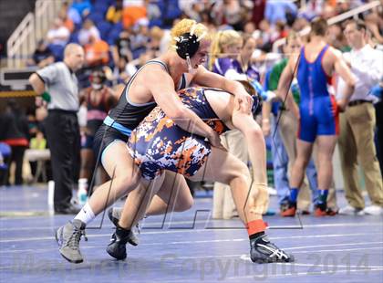 Thumbnail 2 in NCHSAA Individual Wrestling 3A Quarterfinals photogallery.
