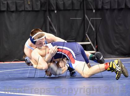 Thumbnail 2 in NCHSAA Individual Wrestling 3A Quarterfinals photogallery.