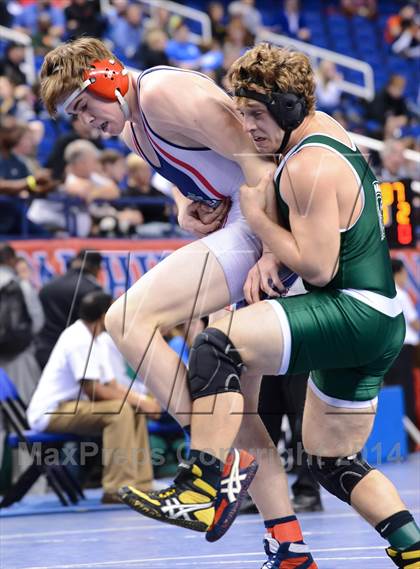 Thumbnail 1 in NCHSAA Individual Wrestling 3A Quarterfinals photogallery.