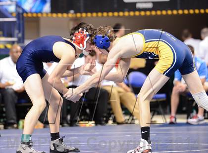 Thumbnail 2 in NCHSAA Individual Wrestling 3A Quarterfinals photogallery.