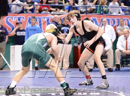 Thumbnail 2 in NCHSAA Individual Wrestling 3A Quarterfinals photogallery.